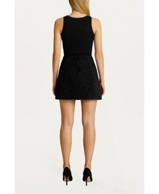 Women's Textured Velvet Mini Skirt