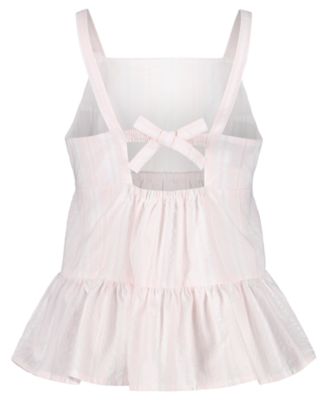 Girls' 7-16 Tiered Strappy Square Neck Top