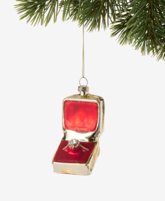 Our First Wedding Ring And Box Ornament