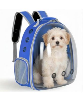 Breathable Transparent Pet Carrier Bag for Cats & Small Dogs – Portable Space Capsule with Zipper, Ideal for Travel & Outdoor Adventures