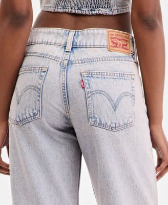 Women's Super-Low Double-Button Relaxed-Fit Denim Jean