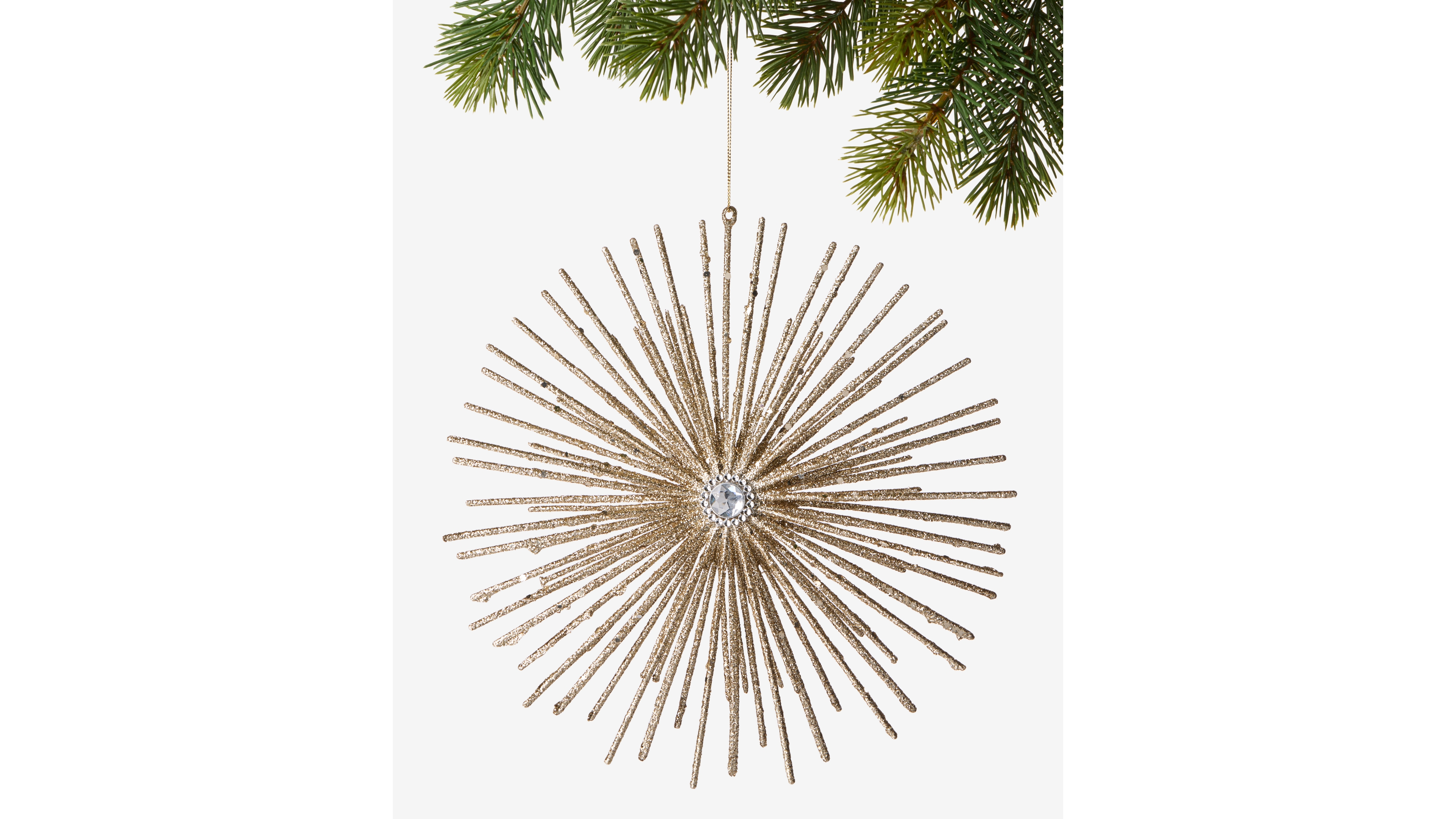 Holiday Lane Gilded Glamour Plastic Starburst Ornament, Macy's Exclusive