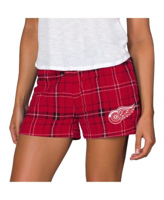 Women's Red/Black Detroit Red Wings Ultimate Flannel Shorts