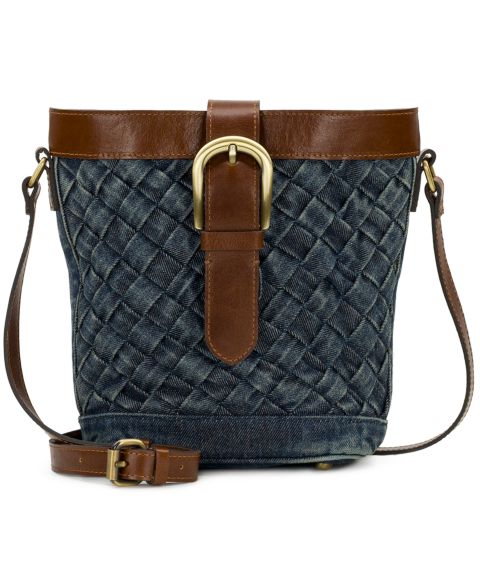 Женская сумка Patricia Nash Margaux Small Woven Denim Crossbody, цвет: Джинсовый
