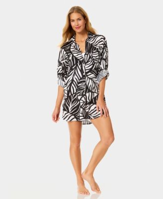 Women's Tail Button-Down Swim Shirt
