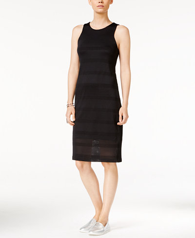 Armani Exchange Sleeveless Perforated Dress