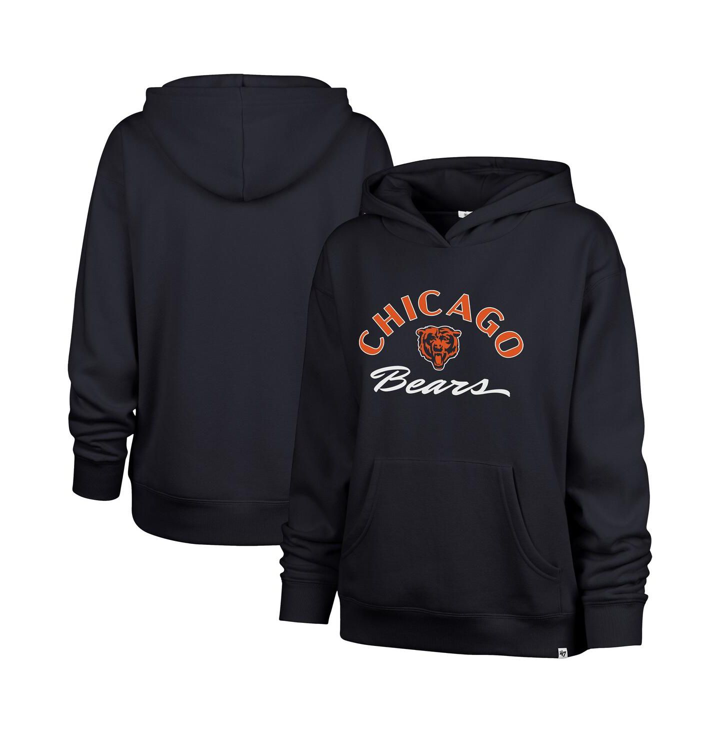 Женское худи '47 Brand Navy Chicago Bears Whirlwind Naomi Pullover — фото 1