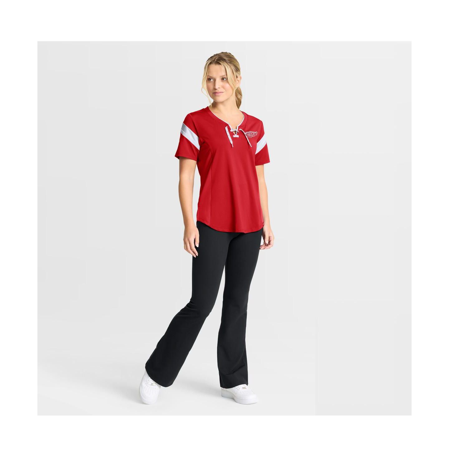 Женская футболка Fanatics Red Detroit Red Wings Offside Athena — фото 3