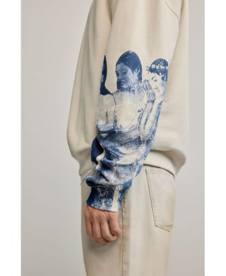 Men's Sweatshirt With Printed Sleeves
