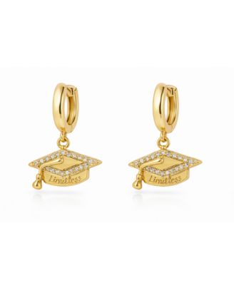 Limitless Graduation Cap Huggie Hoop Earrings