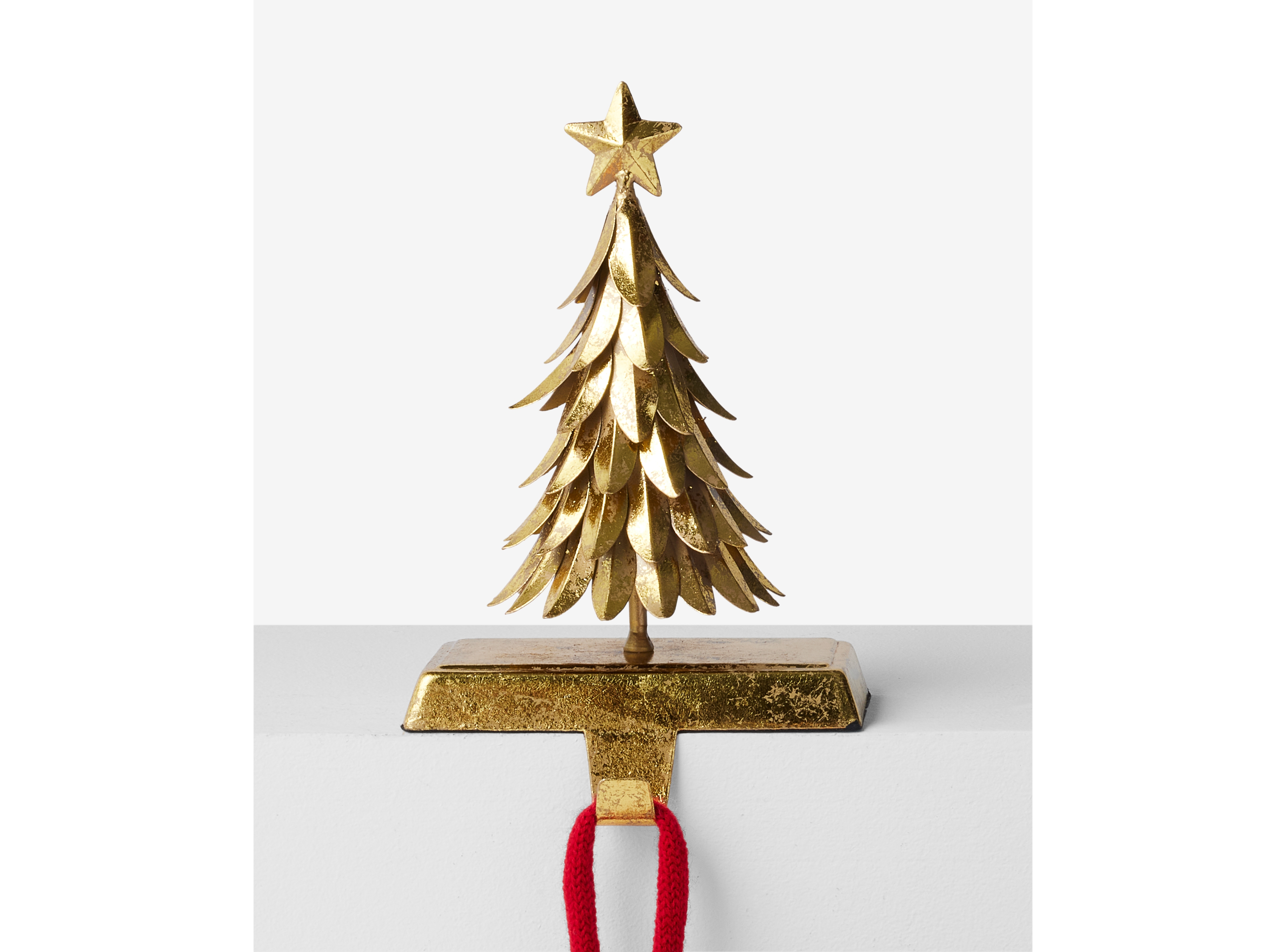 Holiday Lane Opulence Metal Gold Tree Shaped Stocking Holder, Macy's Exclusive