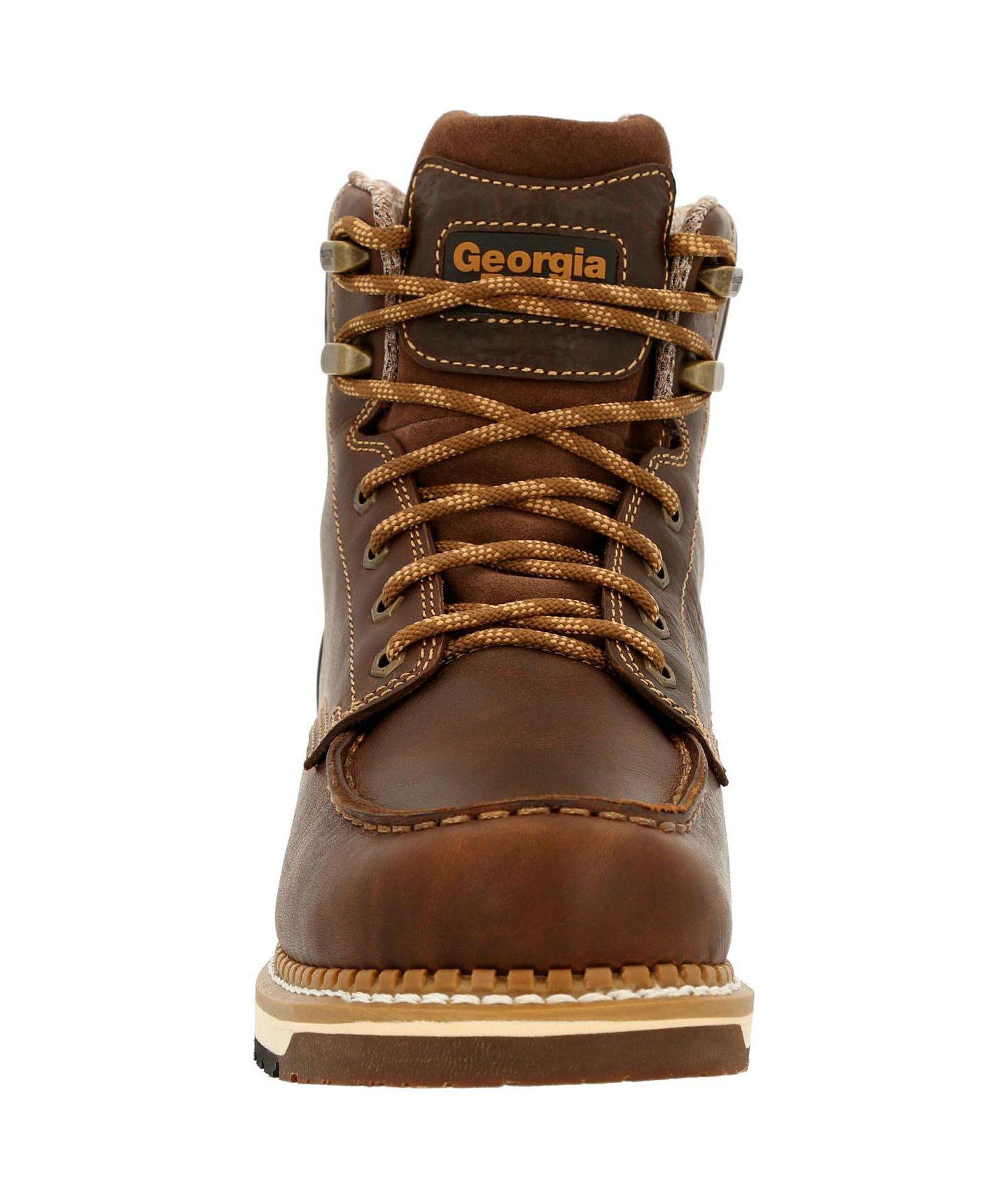 Мужские ботинки GEORGIA BOOT Amp LT Wedge Waterproof Moc-Toe Work Boot, цвет: Коричневый — фото 5