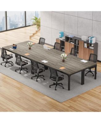 6.5ft Conference Room Table, 157.48" W x 55.12" D Large Office Meeting Table (4 Pcs)