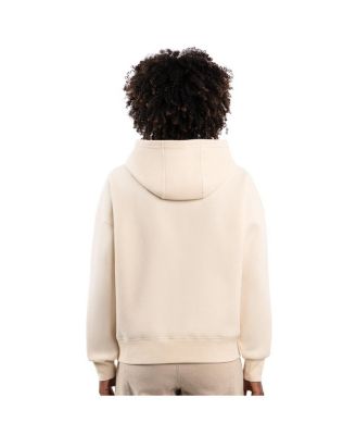 Women's Cream Seattle Seahawks Rhinestone Relaxed Hoodie