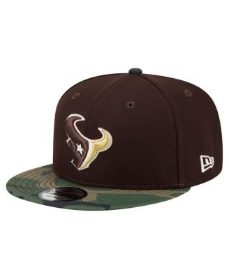 Men's Dark Brown Houston Texans Burnt Wood Camo 9FIFTY Snapback Hat