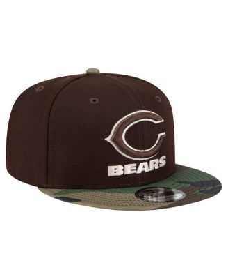 Men's Dark Brown Chicago Bears Burnt Wood Camo 9FIFTY Snapback Hat