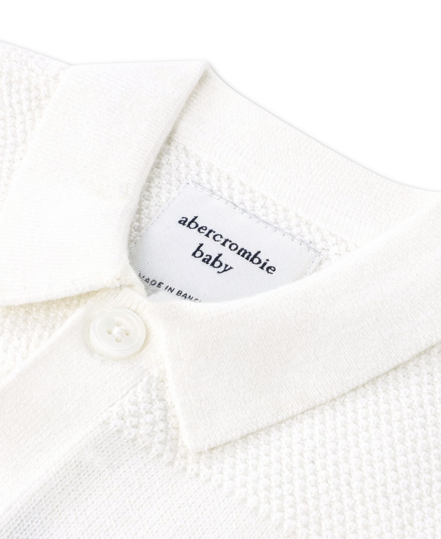 Свитер abercrombie kids Striped Button Through Sweater для мальчиков-малышей, цвет: Белый — фото 3
