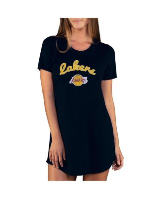 Women's Black Los Angeles Lakers Marathon Knit Nightshirt