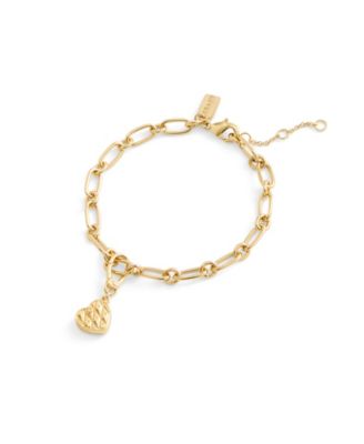 Gold Collectible Signature Quilted Heart Jewelry Charm