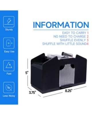 Battery-Operated Automatic Card Shuffler for 1–4 Decks
