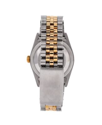 Oyster Perpetual Datejust Automatic Watch in Stainless Steel and Gold with Diamond Markers 36mm