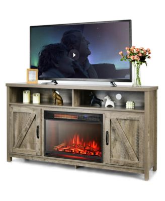 59'' Fireplace TV Stand W/ 25'' 1350W Electric Fireplace Heater