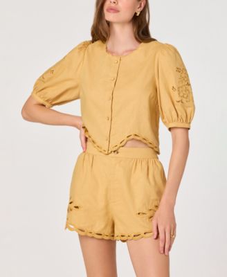 Women's Sleeveless Button-Front Top