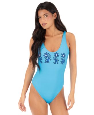 Women's Reversible Dancing Daisies Moderate One-Piece Swimsuit