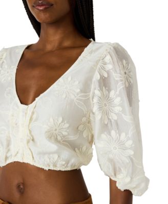 Women's Sienna V-Neck Cropped Top