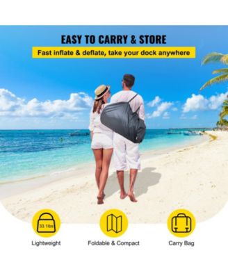 Inflatable Dock Platform, 8 x 5 ft Inflatable Floating Dock with Electric Air Pump