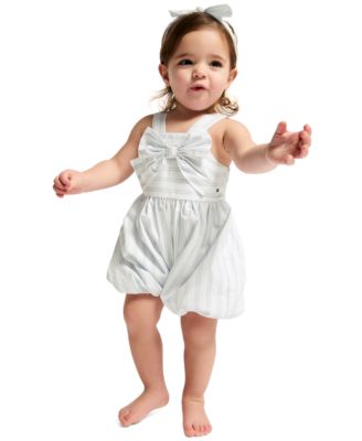Baby Girls' Striped Romper & Headband, 2-Piece Set