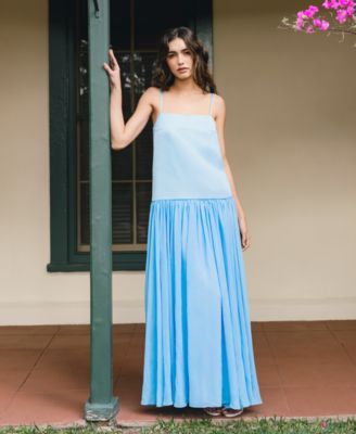 Women's Marina Silky Square Neck Maxi Dress