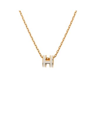 Pre-Owned HERM&Eacute;S Pop H Pendant Chain Necklace