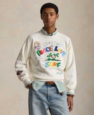 Polo Ralph Lauren Men's Peace Love Surf Graphic Sweatshirt - Macy's
