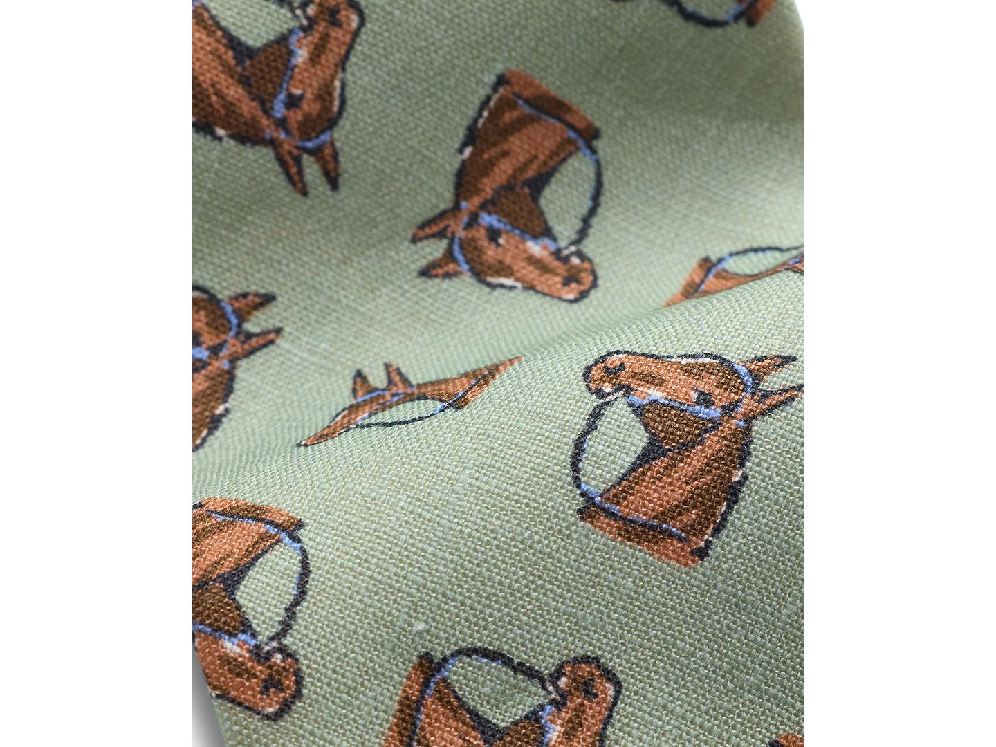 Мужской льняной галстук Polo Ralph Lauren Equestrian, цвет: Зелёный — фото 3