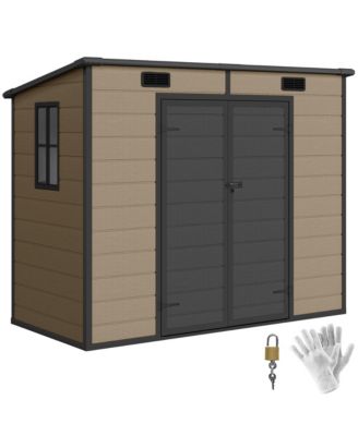 8' x 4' Outdoor Storage Shed, Resin Shed with Floor.