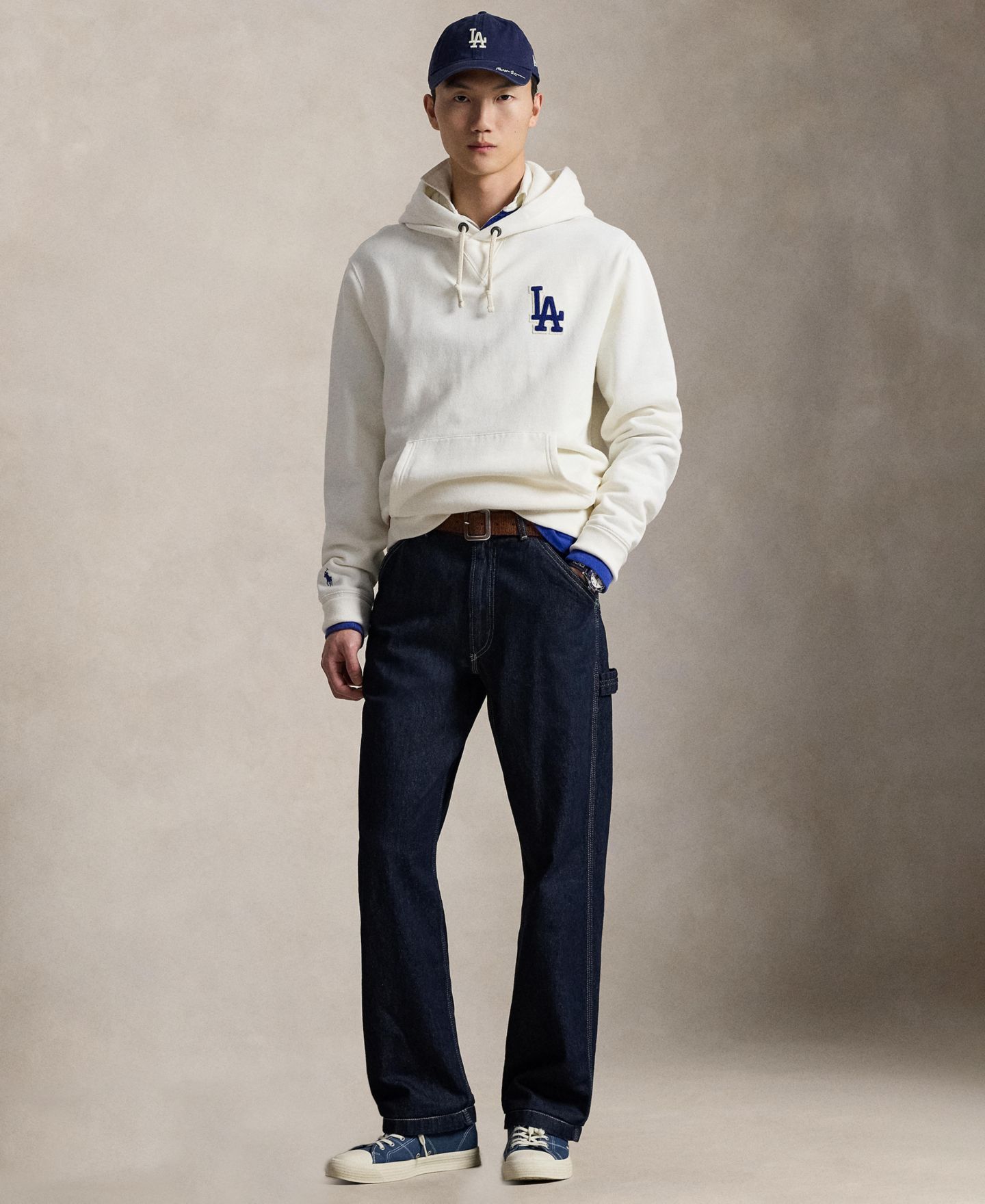 Мужское худи Polo Ralph Lauren Los Angeles Dodgers™ Logo Patch, цвет: Белый — фото 2