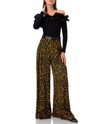 Women's Wide-Leg Polka Dot Pants