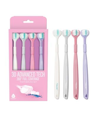  3D Advanced Tech 360degree(s) Full Coverage Toothbrush Set (4-Pack)