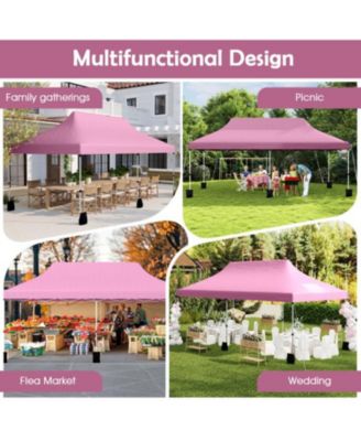 Foldable Outdoor Canopy Gazebo with Storage Bag