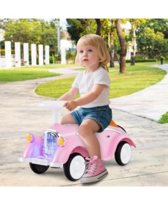 Toddler Ride On Toy Classic Sliding Car with Horn & LED Headlight