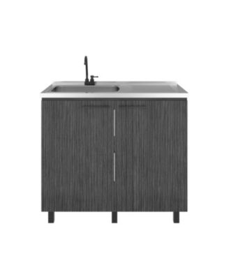 Utility Sink Cabinet with 2 Doors and 3 Shelves