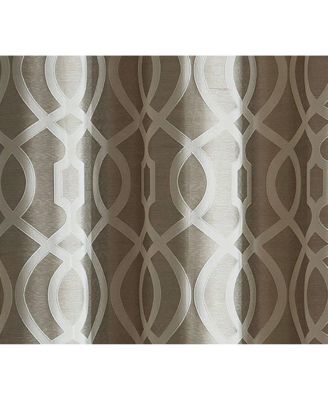 Royal Living 2 Pack Venetian Semi Sheer Lattice Grommet Top Curtain Panels