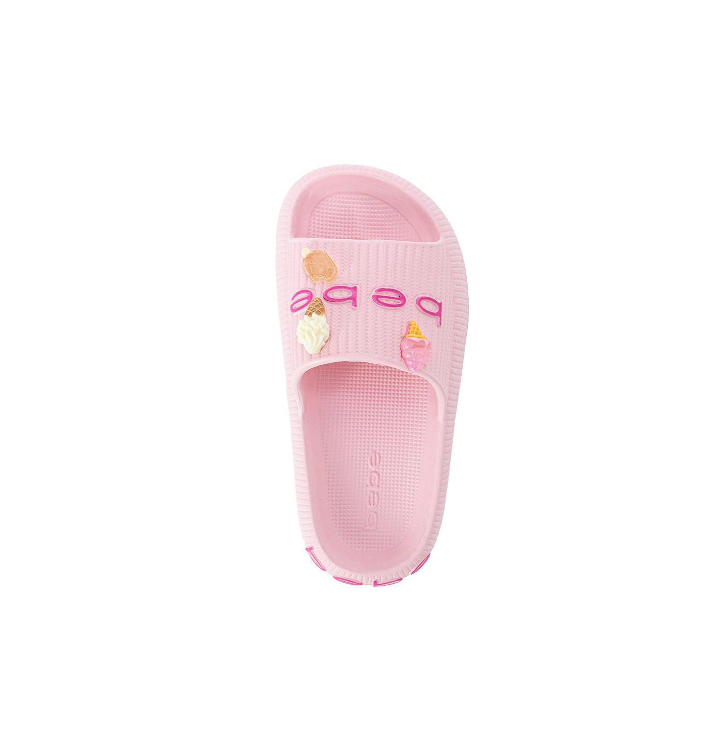 Сандалии Bebe Girls EVA Slide - Lightweight Comfy Slide Sandals with Ice Cream Charms для девочек, цвет: Розовый — фото 5