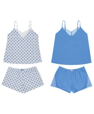 Women's Stacy 4-Pc. Pack 2 Cami & 2 Shorts