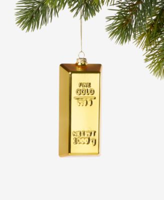 Electric Charms Gold Bar Ornament