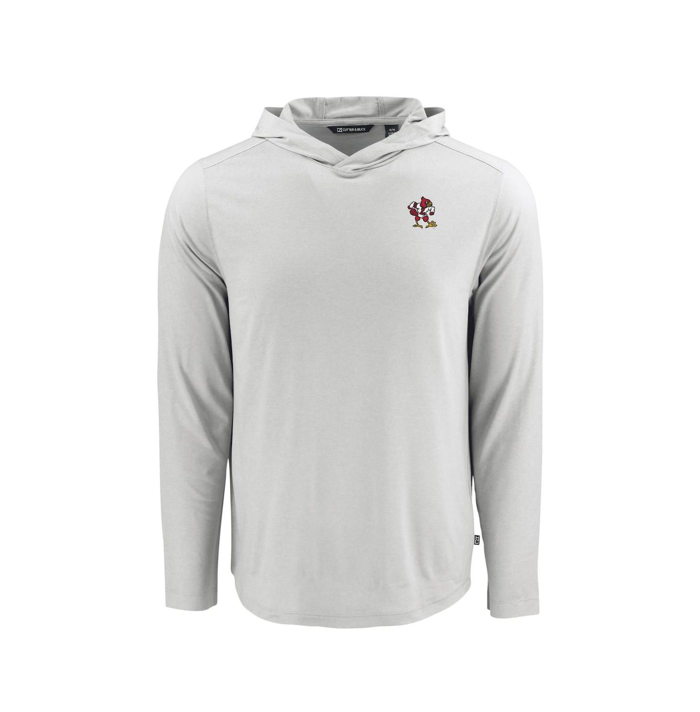 Мужское худи Cutter & Buck Gray Louisville Cardinals Coastline Epic Comfort Eco Long Sleeve — фото 2
