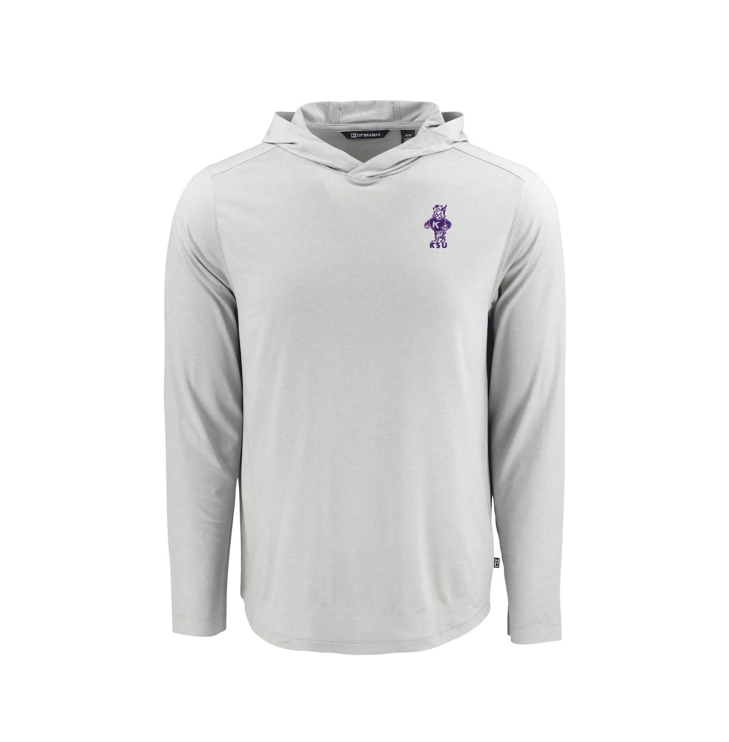 Мужское худи Cutter & Buck Gray Kansas State Wildcats Coastline Epic Comfort Eco Long Sleeve — фото 2