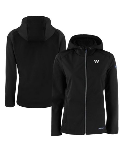 Женские худи Cutter & Buck Women's Black Washington Commanders Evoke Eco Softshell Full-Zip Jacket