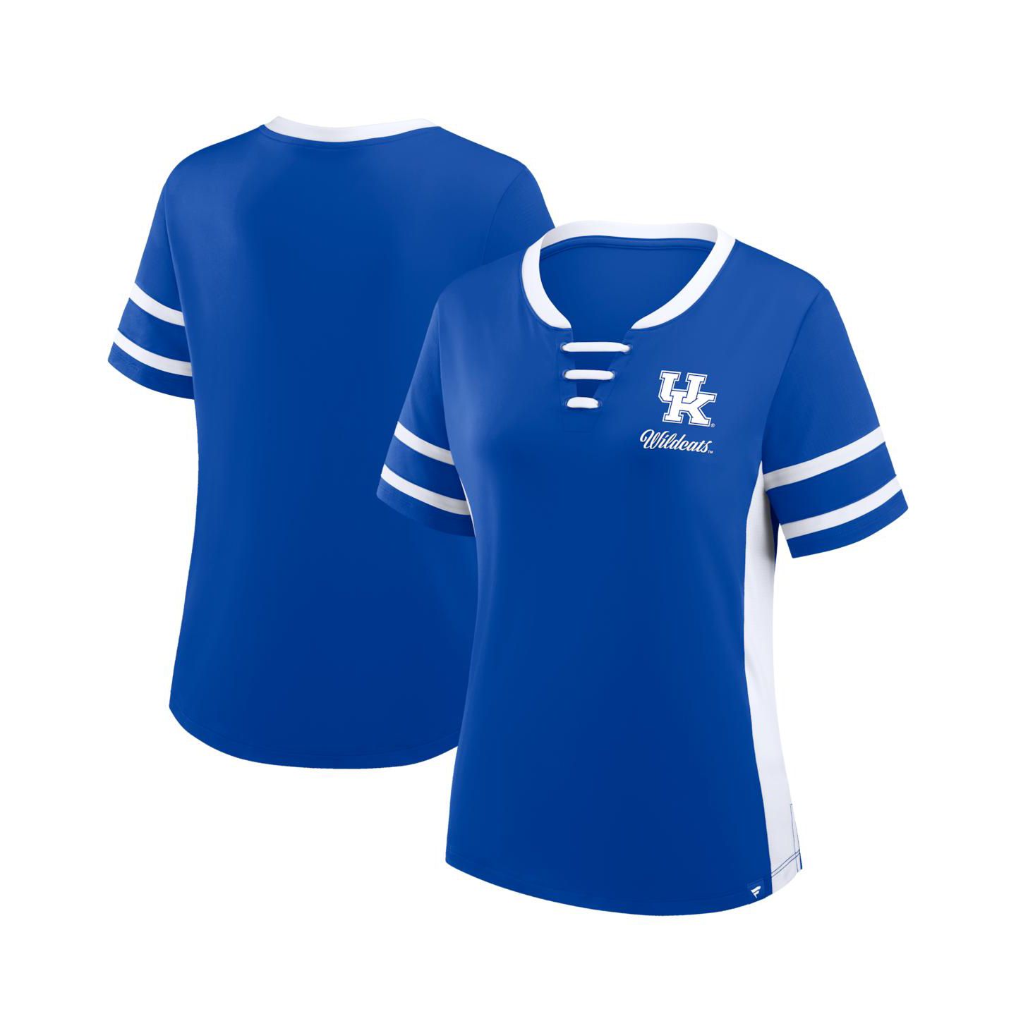 Женская футболка Fanatics Royal/White Kentucky Wildcats Be Fearless Athena Lace-Up — фото 1